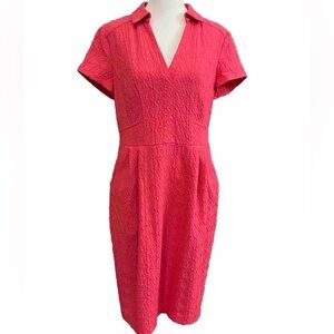 Nanette Lepore Pink Textured Midi Dress